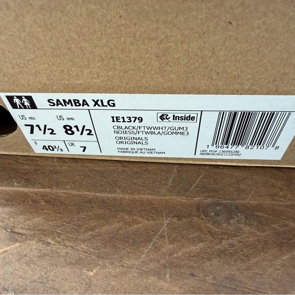adidas SAMBA XLG - CBLACK/FTWWHT/GUM3 - IE1379 - Men/Unisex - Picture 7 of 7